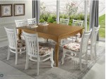 Conjunto Mesa de Jantar 3D Moveis Florida com 08 Cadeiras 1.50 x 1.50 Quadrada